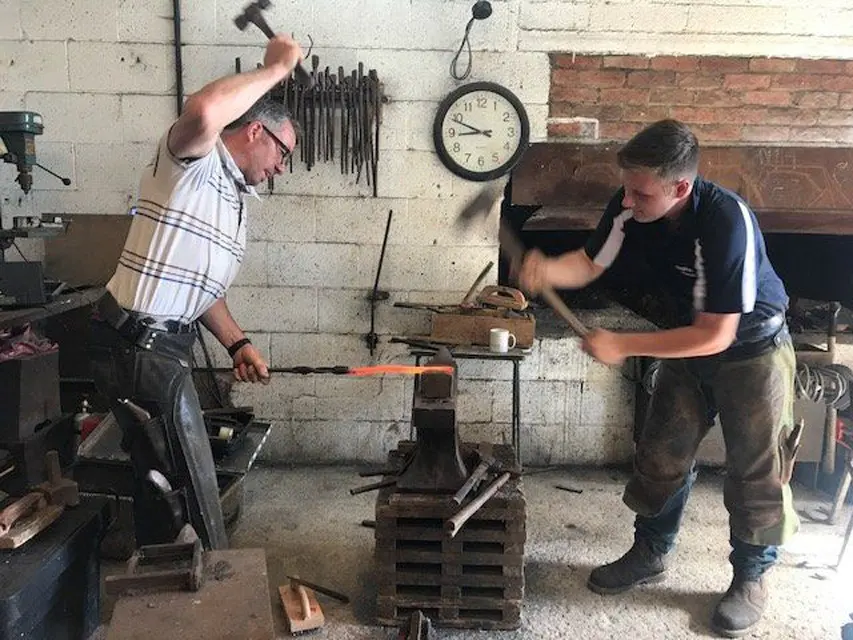 The on-site forge and clinic at Yew Tree Barn, Hook Norton Farriers, Swerford