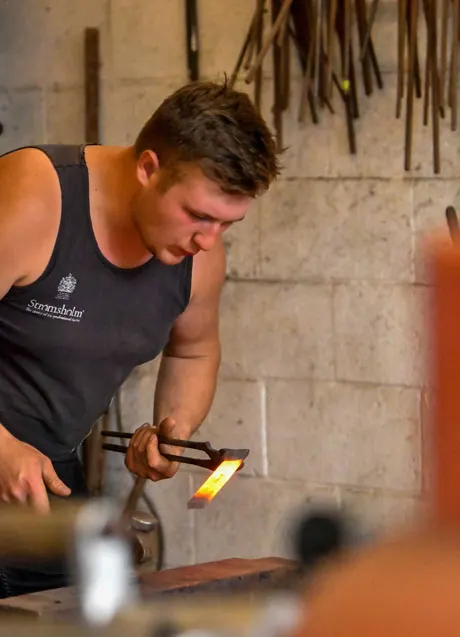 Brandon Moxon, fourth year farrier apprentice at Hook Norton Farriers, Chipping Norton